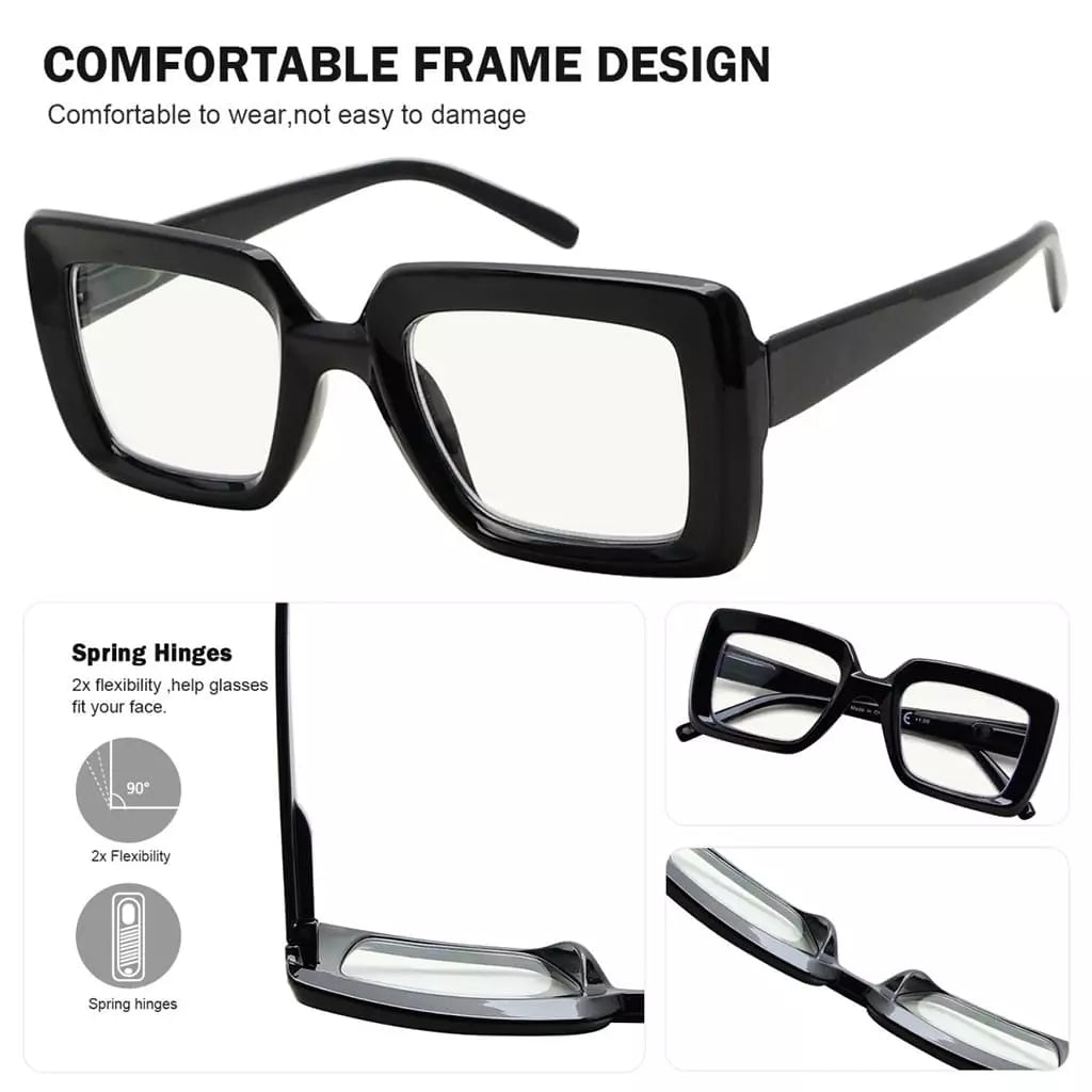 4 Pack Stylish Thicker Frame Multifocus Reading Glasses M2101eyekeeper.com