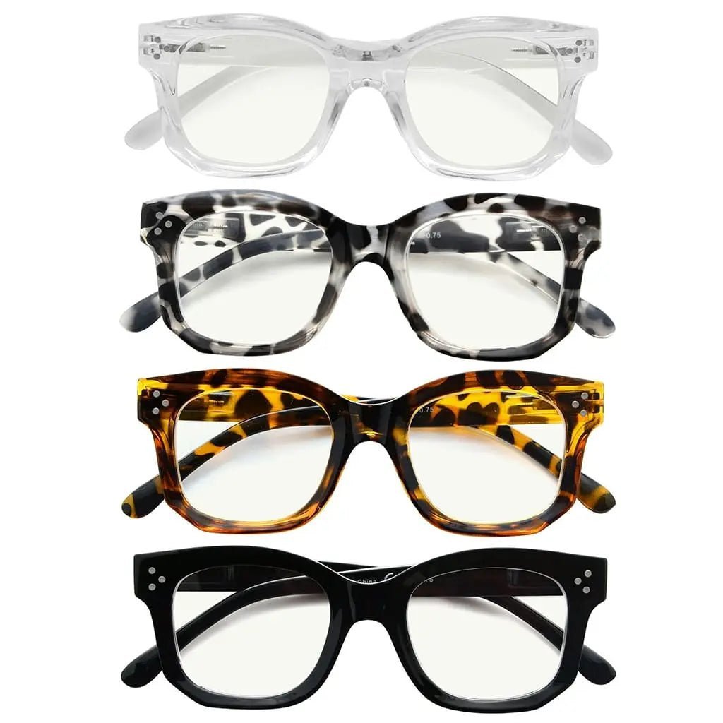 4 Pack Thicker Frame Progressive Multifocus Reading Glasses M2002eyekeeper.com