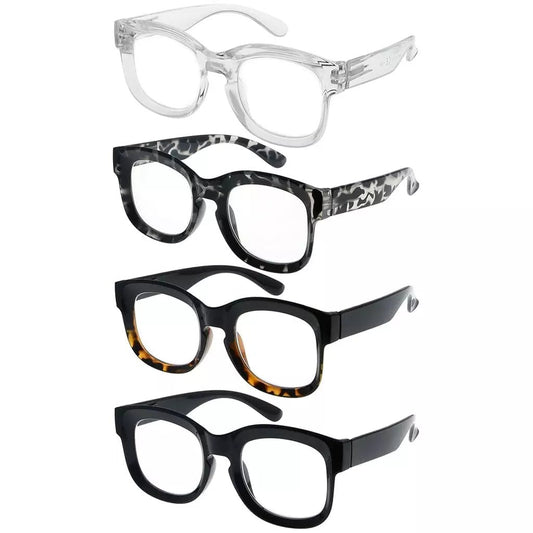 4 Pack Thicker Frame Reading Glasses Chic Eyeglasses R2013eyekeeper.com