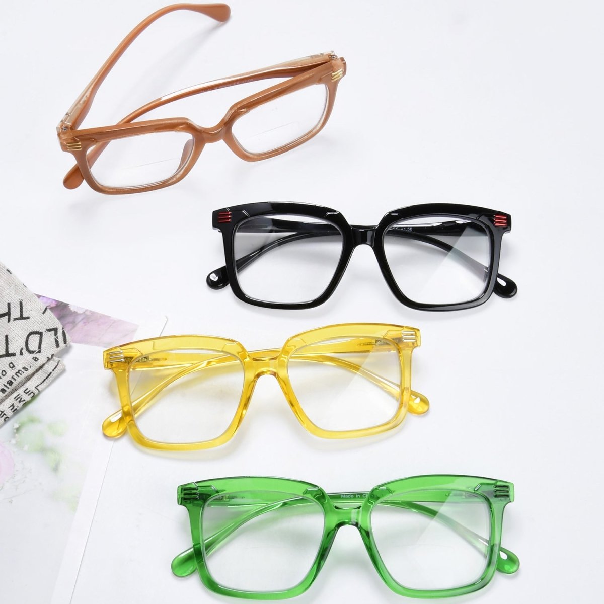 4 Pack Trendy Classic Bifocal Reading Glasses BR2108eyekeeper.com