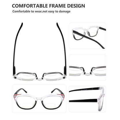 4 Pack Two Tone Bifocal Reading Glasses BR2114eyekeeper.com