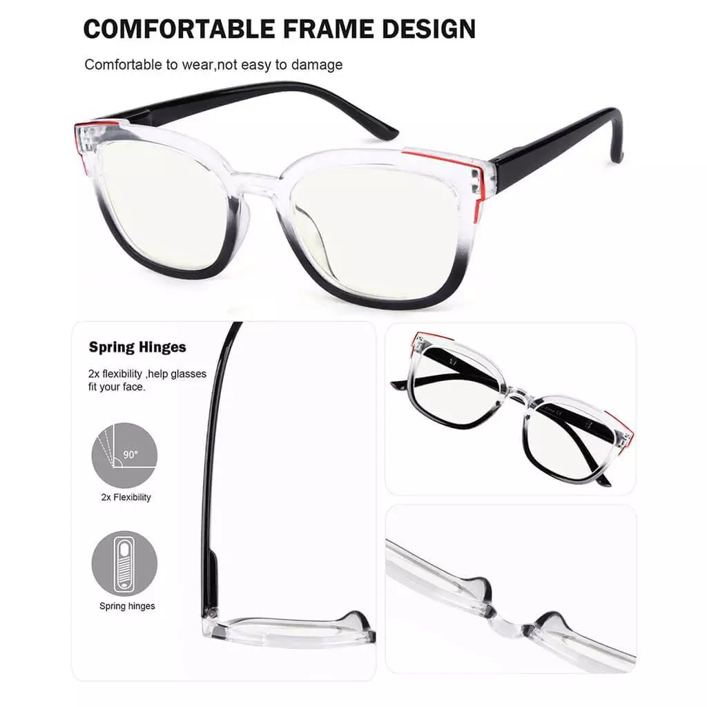 4 Pack Two Tone Progressive Multifocal Reading Glasses M2114eyekeeper.com