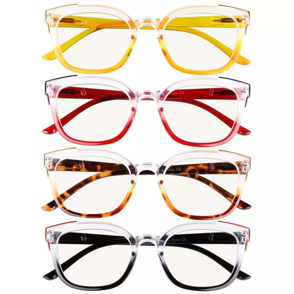 4 Pack Two Tone Progressive Multifocal Reading Glasses M2114eyekeeper.com