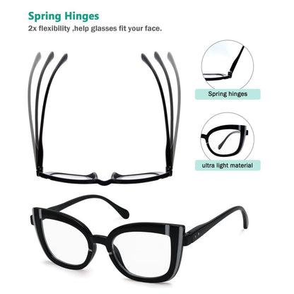 5 Pack Cat-eye Reading Glasses Cute Readers for Women R2117