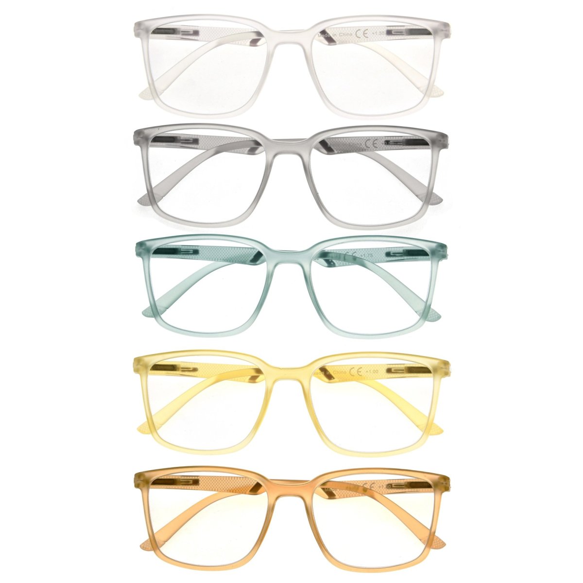 5 Pack Chic Modern Frame Reading Glasses R151eyekeeper.com