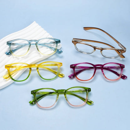 5 Pack Cute Fashionable Two Tone Reading Glasses Colorful Readers R144eyekeeper.com