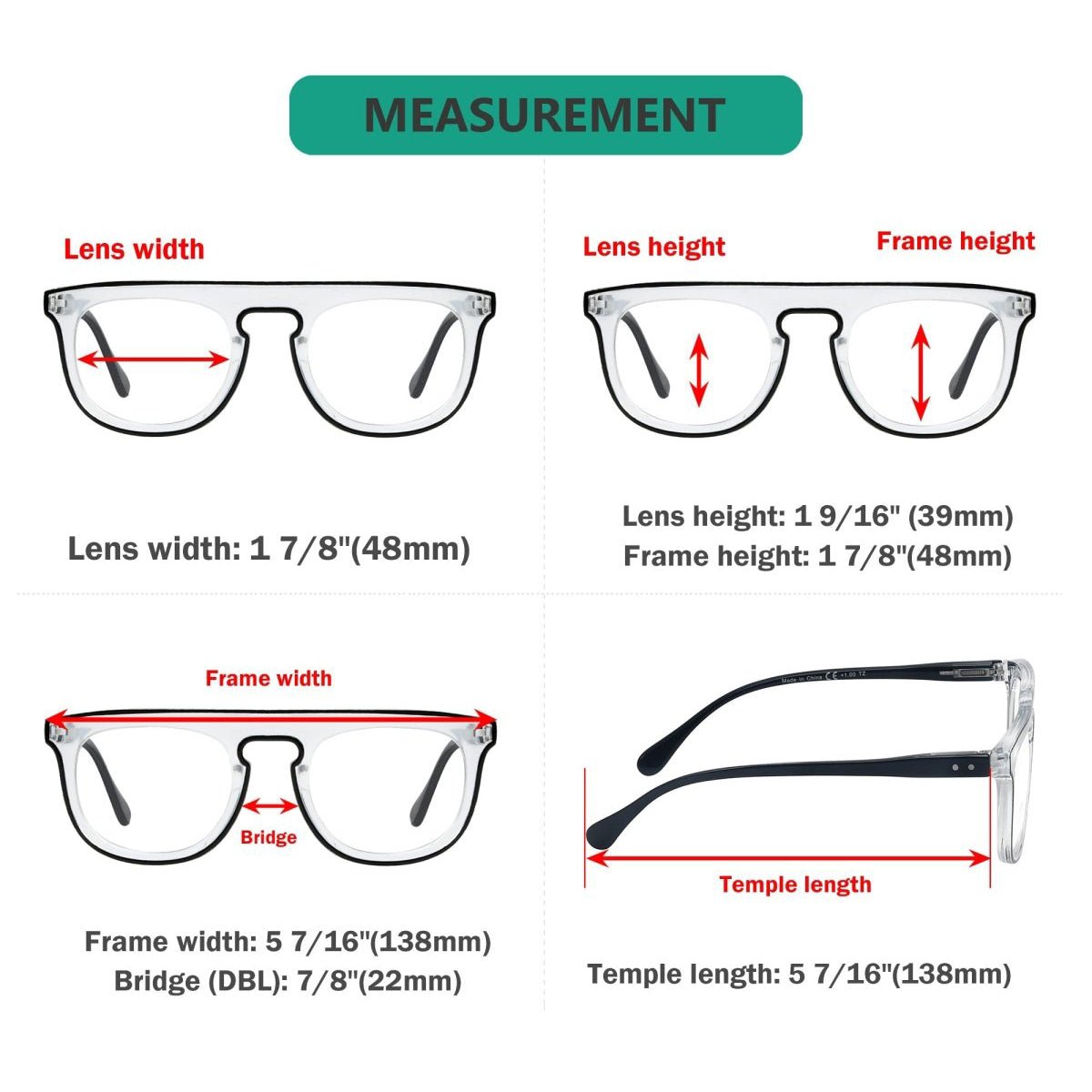 5 Pack Double Color Stylish Reading Glasses R2122eyekeeper.com