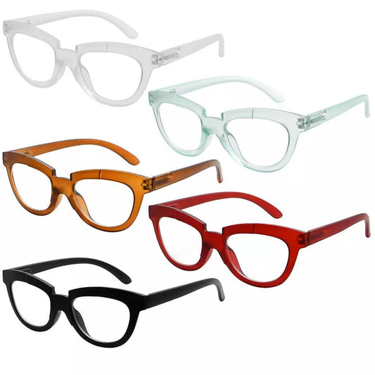 5 Pack Fashionable Cat - eye Reading Glasses R2102eyekeeper.com