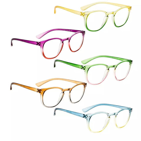 5 Pack Oval Fashion Design Reading Glasses 3 - R144eyekeeper.com