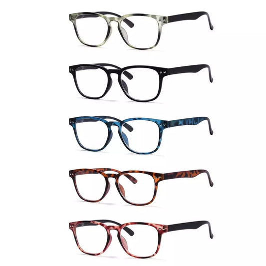 5 Pack Stylish Fashionable Oval Reading Glasses R079eyekeeper.com