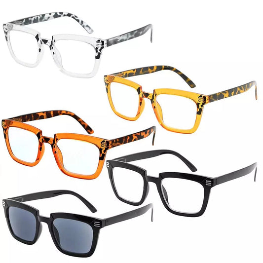 5 Pack Stylish Rectangle Reading Glasses R2109eyekeeper.com