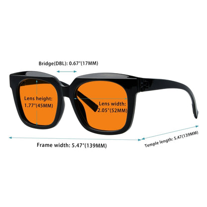 6 Pack 100% Blue Blocking Orange Lens for Sleep Metalless Screwless R2144 - B98eyekeeper.com