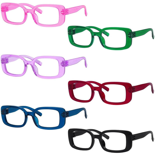 6 Pack 30% Blue Light Blocking Metalless Screwless Glasses R2502 - B15eyekeeper.com