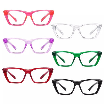6 Pack Cat - eye 30% Blue Light Blocking Screwless Reading Glasses R2514 - B15eyekeeper.com