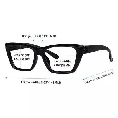 6 Pack Cat - eye 30% Blue Light Blocking Screwless Reading Glasses R2514 - B15eyekeeper.com
