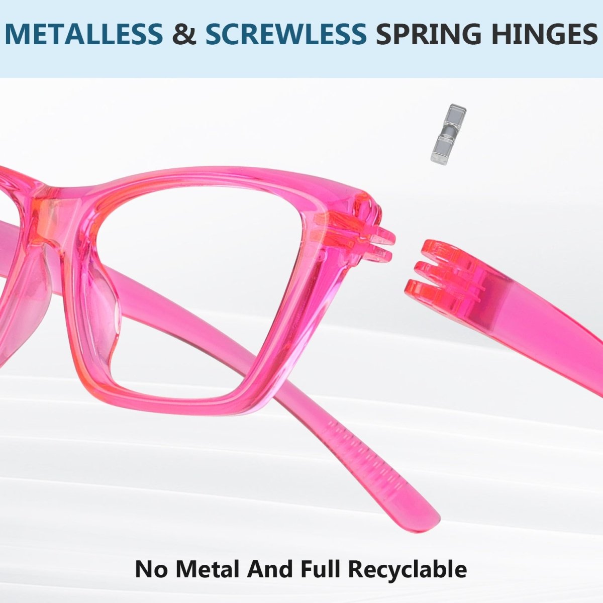 6 Pack Cat - eye Reading Glasses Screwless Metalless Readers R2514eyekeeper.com