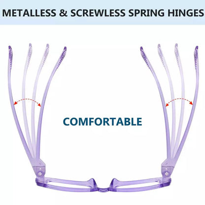 6 Pack Metalless Thicker Spring Hinge Reading Glasses NR9107eyekeeper.com