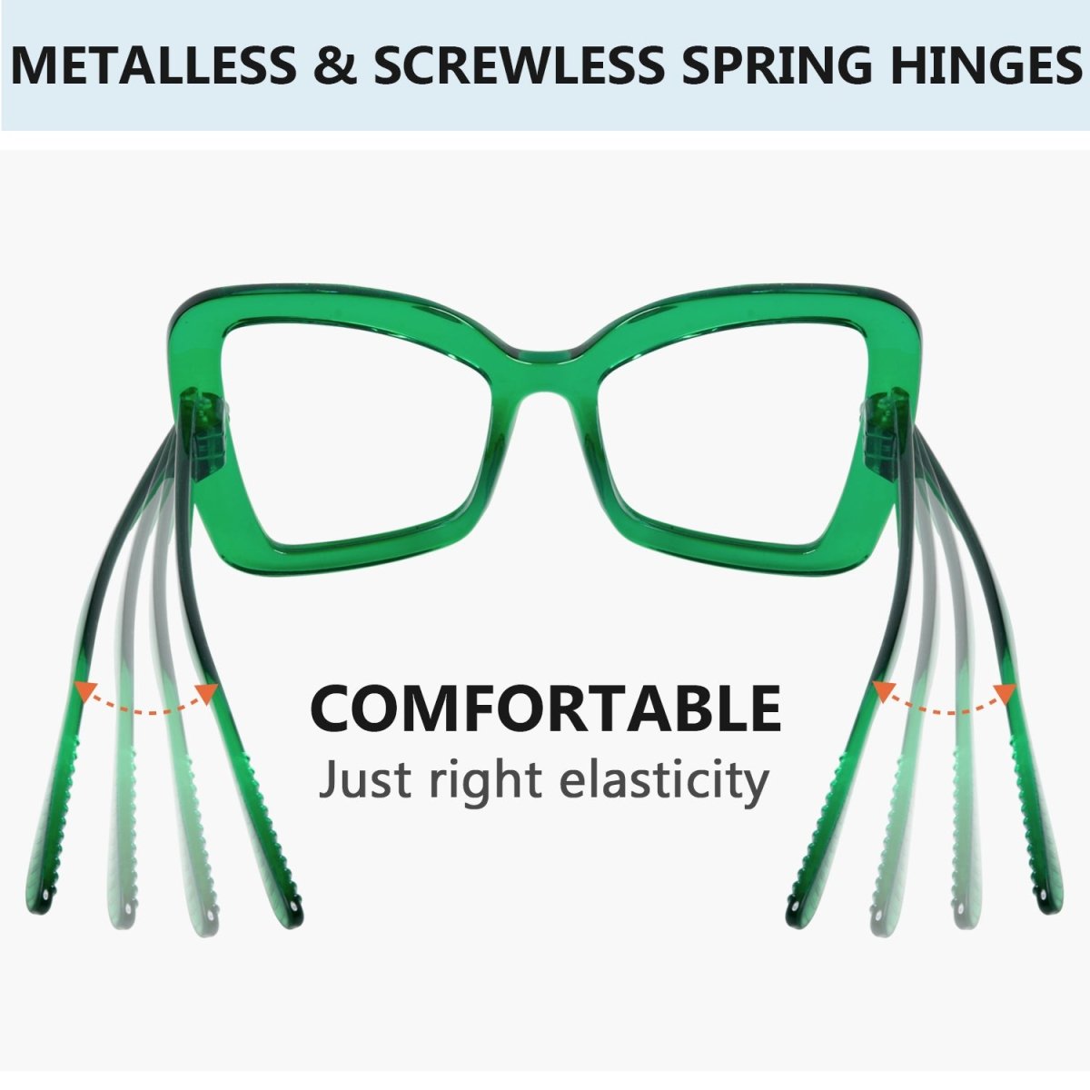 6 Pack Oversized Screwless Metalless Cat - eye Reading Glasses R2315eyekeeper.com