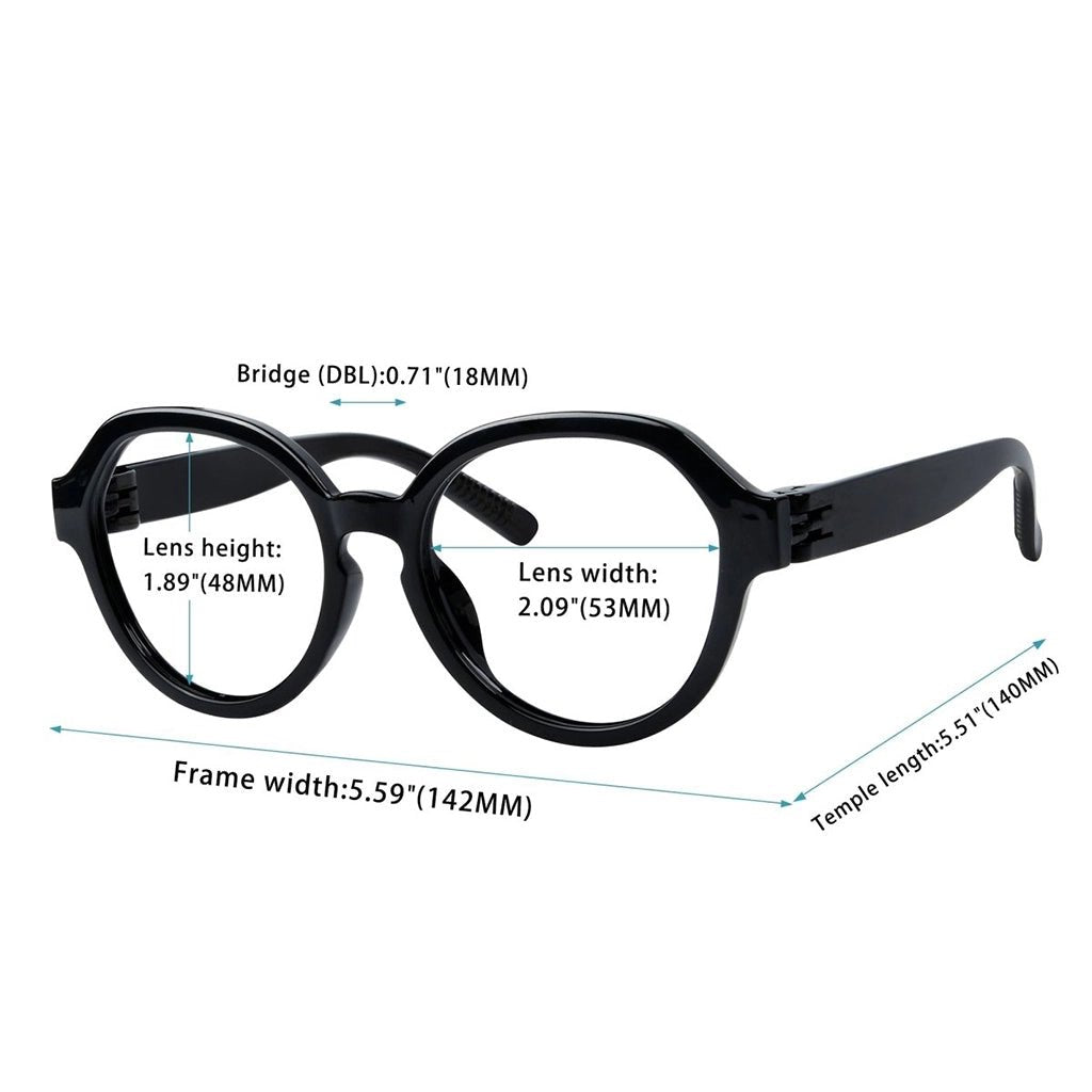 6 Pack Oversized Screwless Metalless Reading Glasses R2317eyekeeper.com
