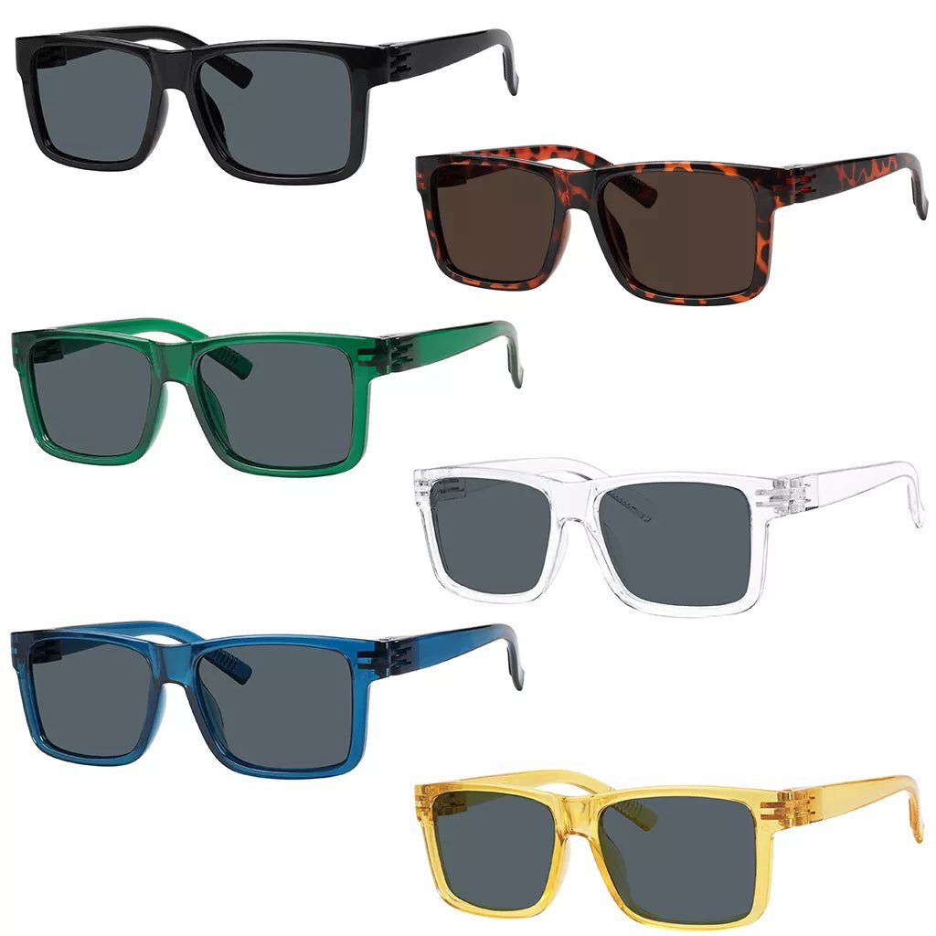 6 Pack Polarized Sunglasses Metalless Screwless Spring Hinge NR2142PLeyekeeper.com