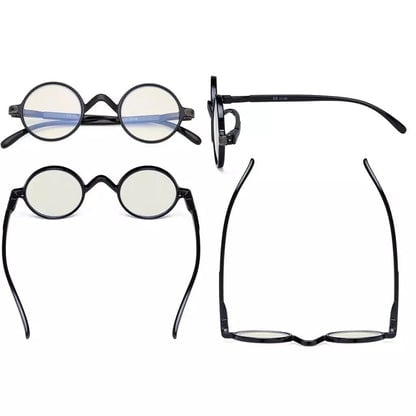 6 Pack Round Blue Light Filter Reading Glasses UVR077BXeyekeeper.com