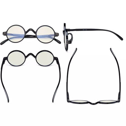 6 Pack Round Blue Light Filter Reading Glasses UVR077BXeyekeeper.com
