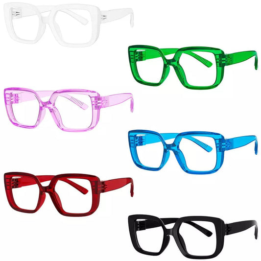 6 Pack Trendy Metalless Screwless Reading Glasses NR2014eyekeeper.com