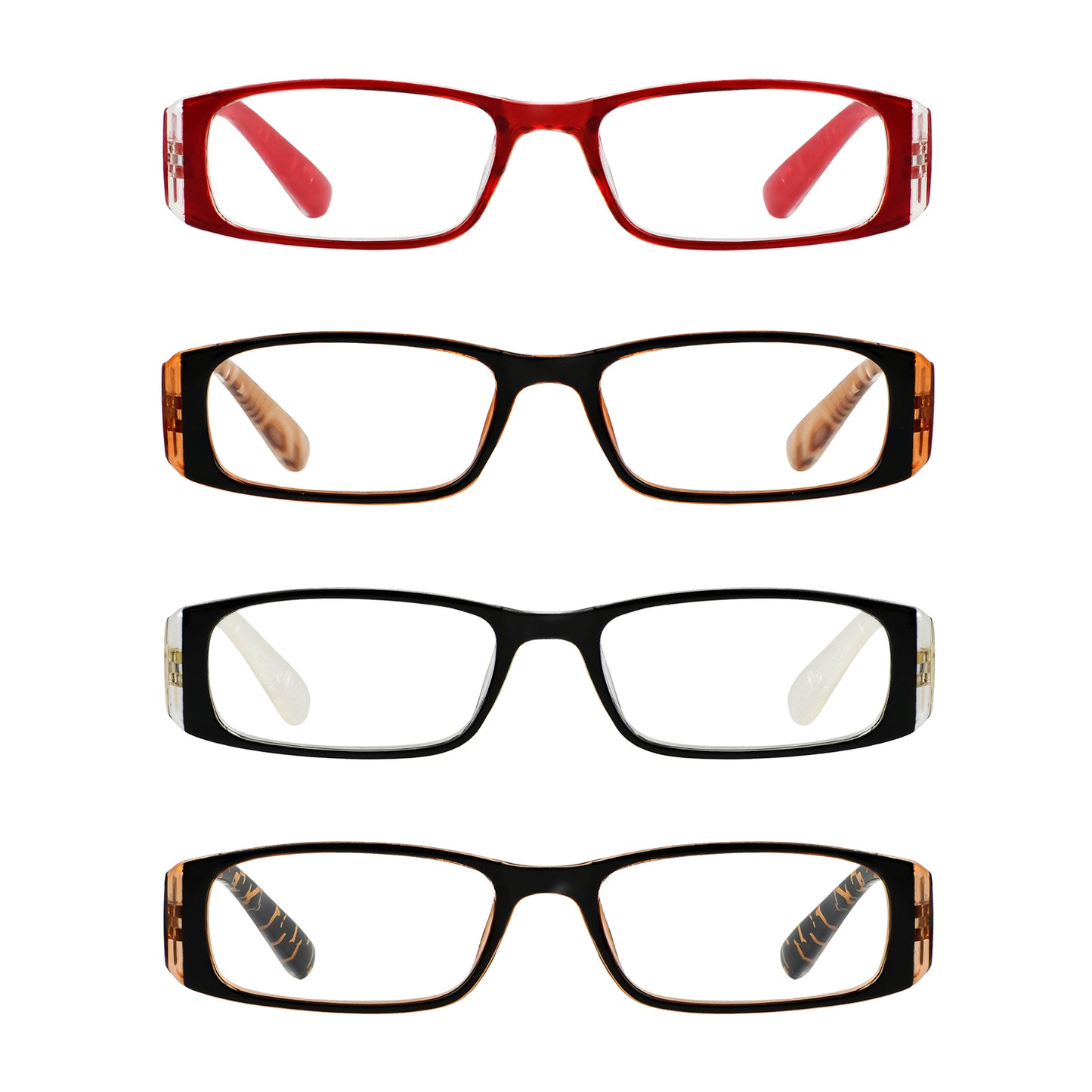 4 Pack Marble Pattern Arms Reading Glasses R006-C6-C9