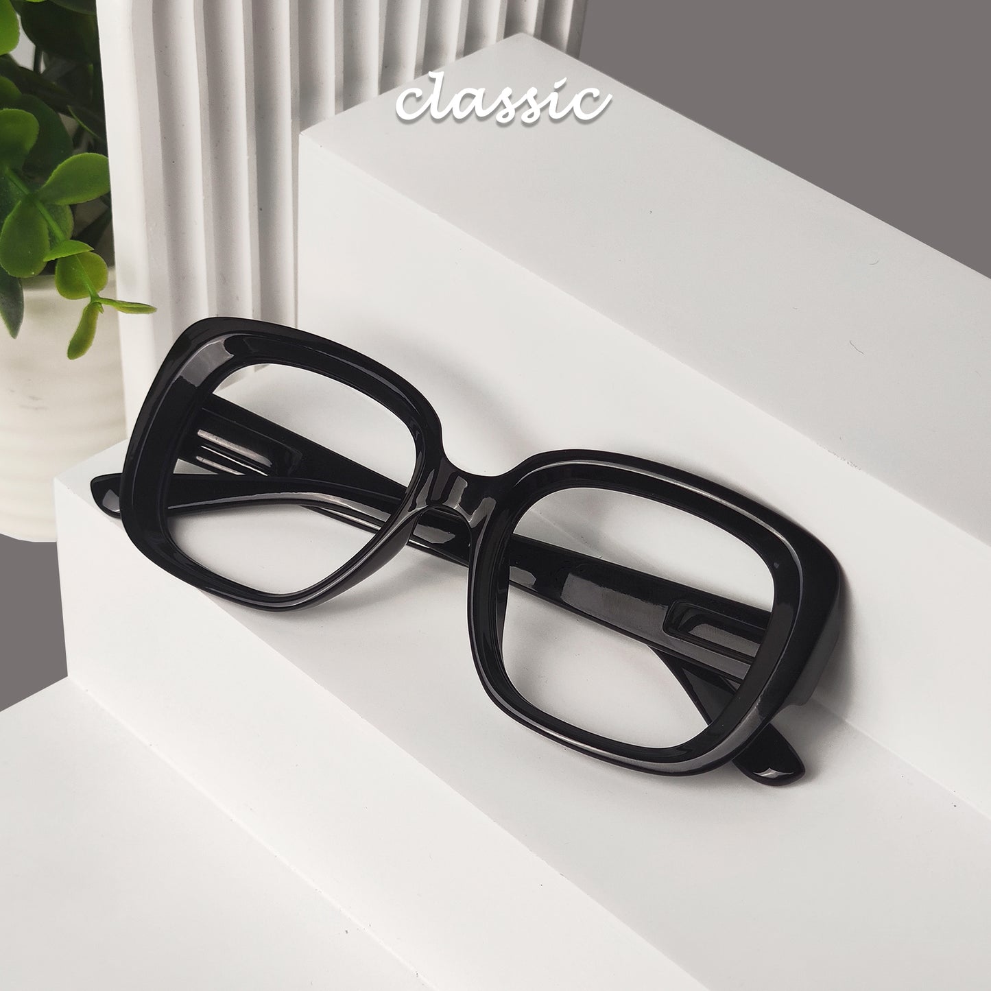 Stylish Thicker Reading Glasses Square Readers R2035