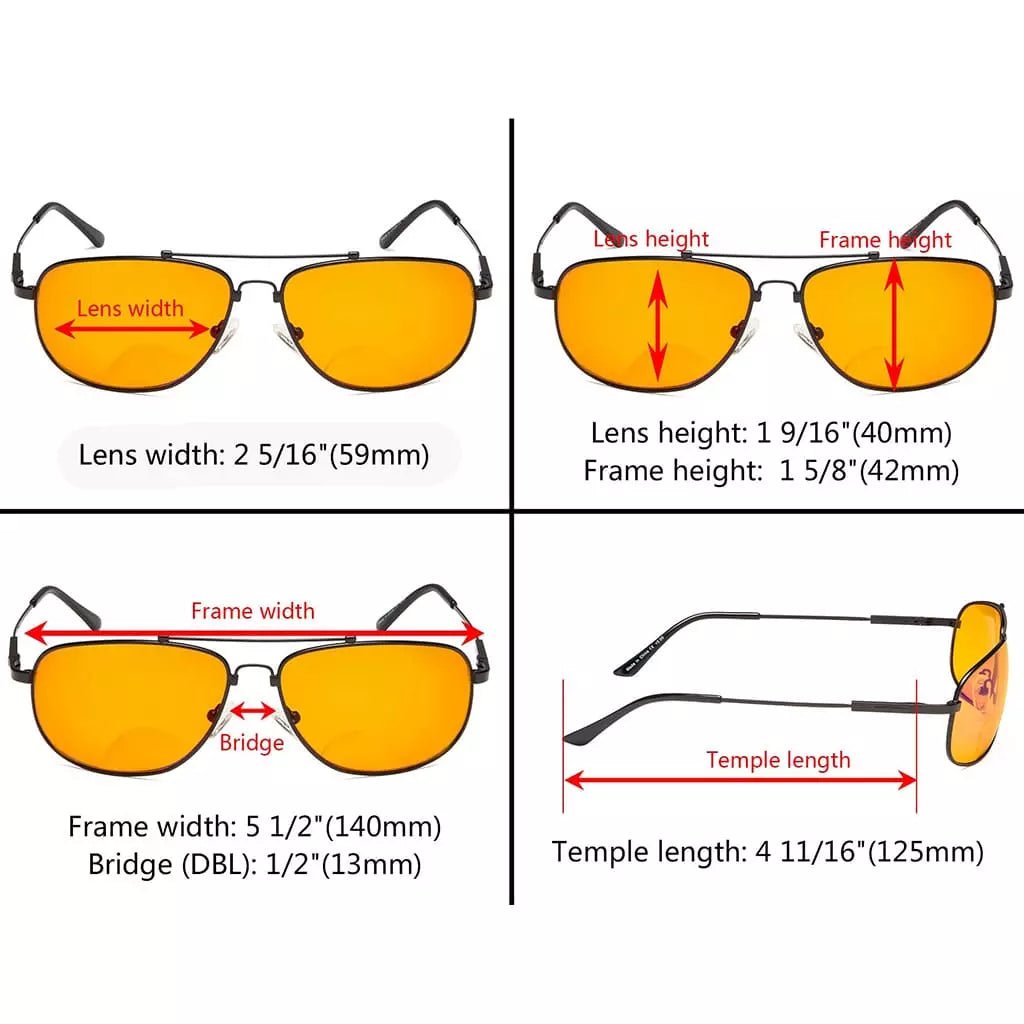 Lightweight Bifocal Blue Light Blocking Readers DSSG1803eyekeeper.com