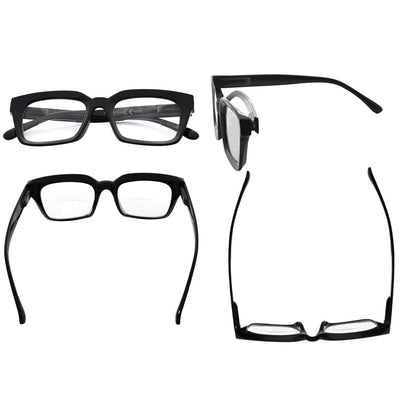 Stylish Bifocal Reading Glasses Thicker Frame Bifocal Readers BR9106