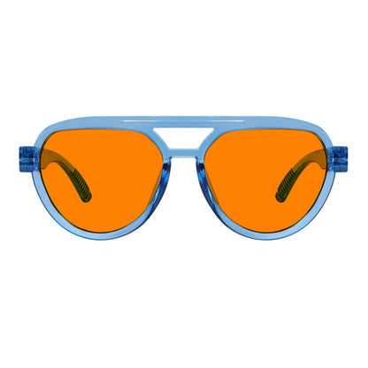 Pilot 100% Blue Blocking Glasses Orange Lens Metalless Screwless R2312 - B98eyekeeper.com