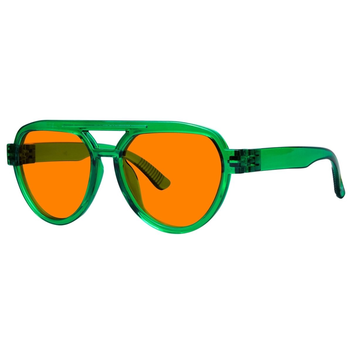 Pilot 100% Blue Blocking Glasses Orange Lens Metalless Screwless R2312 - B98eyekeeper.com