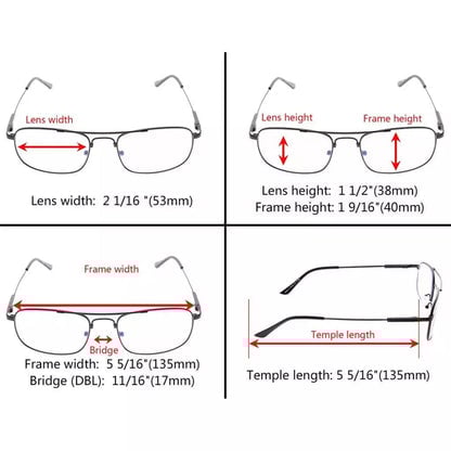 Pilot Readers Classic Progressive Multifocus Reading Glasses M1705eyekeeper.com