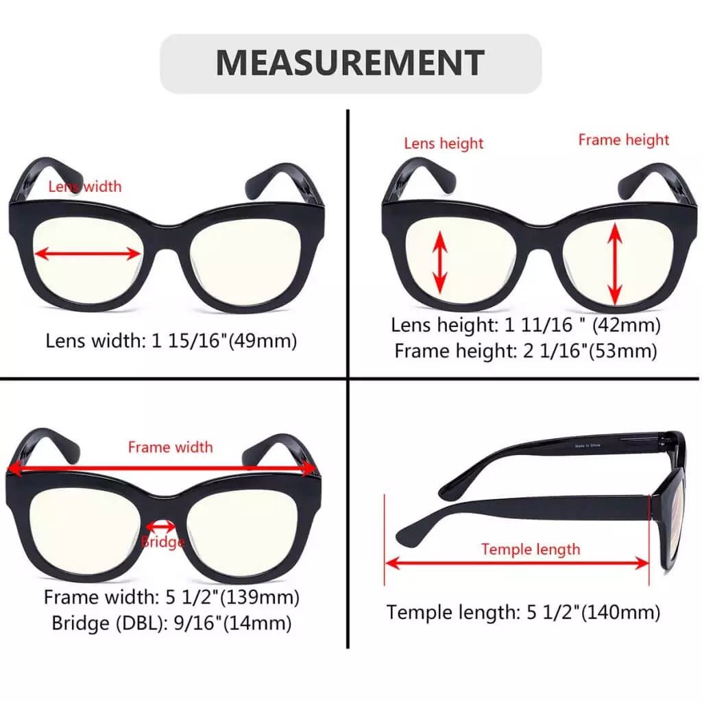 Progressive Readers Thick Multifocus Reading Glasses MTR1555eyekeeper.com