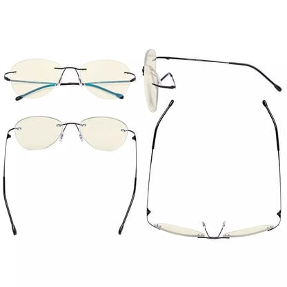 Rimless Pilot Progressive Multifocus Reading Glasses MWK9901Beyekeeper.com