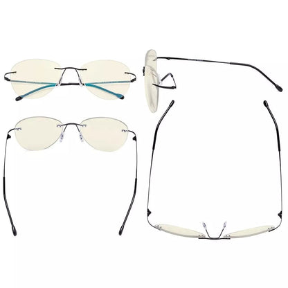 Rimless Pilot Progressive Multifocus Reading Glasses MWK9901Beyekeeper.com
