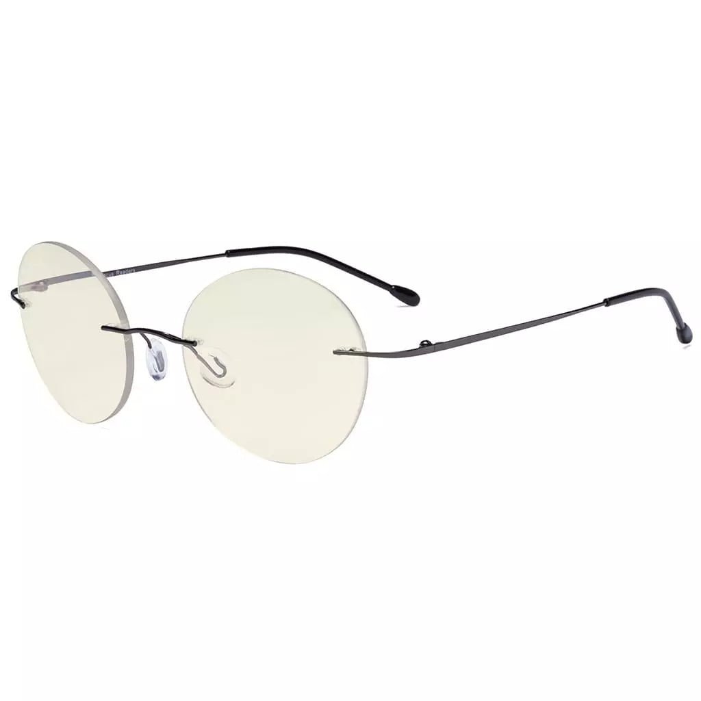 Rimless Round Multifocus Progressive Reading Glasses MWK9910eyekeeper.com