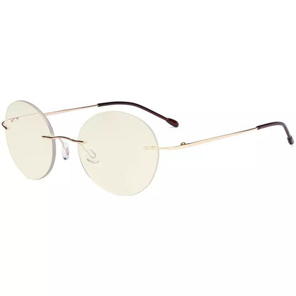 Rimless Round Multifocus Progressive Reading Glasses MWK9910eyekeeper.com