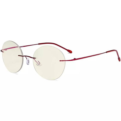 Rimless Round Multifocus Progressive Reading Glasses MWK9910eyekeeper.com