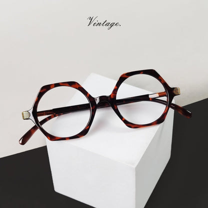 Small Vintage Polygon Reading Glasses Classic Geometric Readers R2009eyekeeper.com