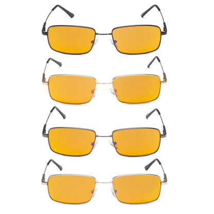 4 Pack Memory Titanium Blue Light Blocking Readers DS1701eyekeeper.com