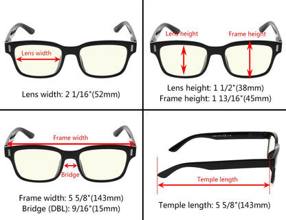 Blue Light Blocking Reading Glasses Dimension