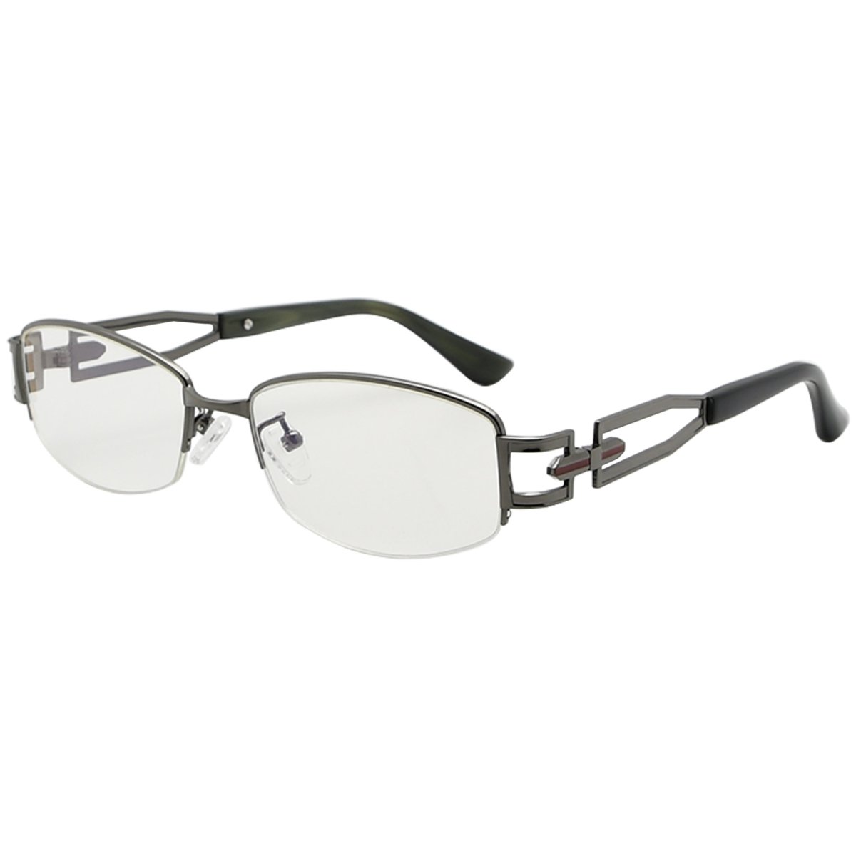 Distinctive Half-rim Titanium Metal Computer Eyeglasses 003B