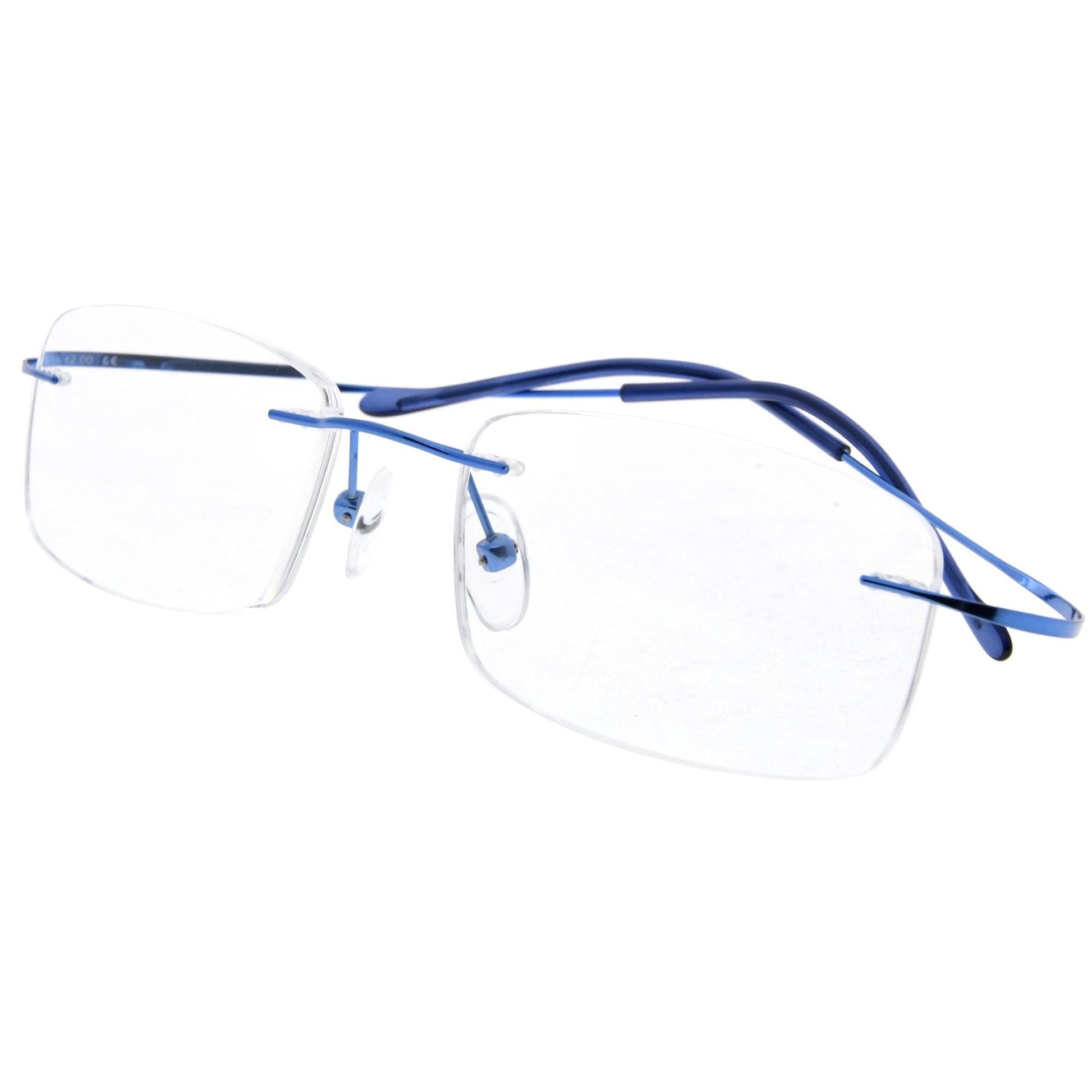 Titanium Rimless Reading Glasses Readers R1508