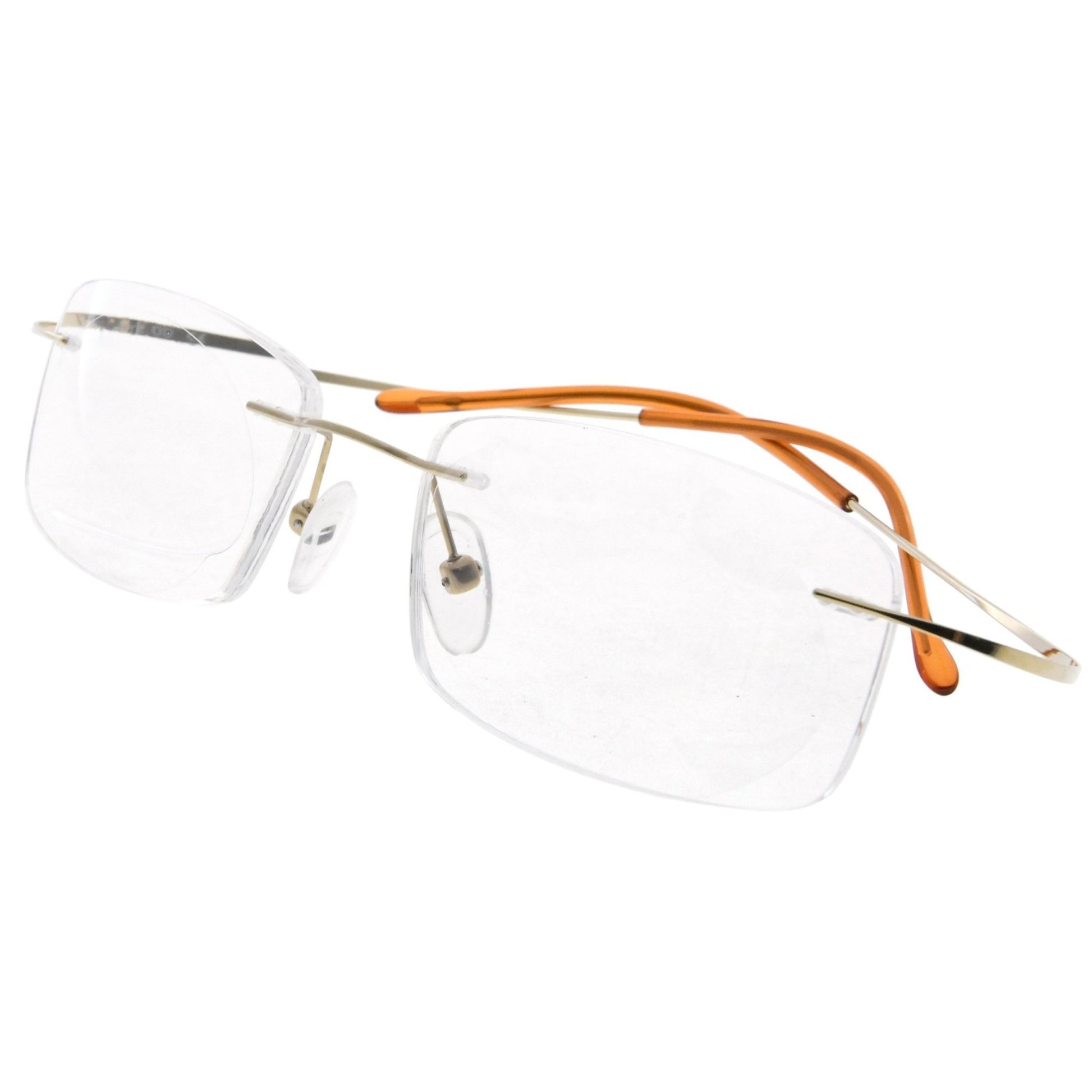 Titanium Rimless Reading Glasses Readers R1508